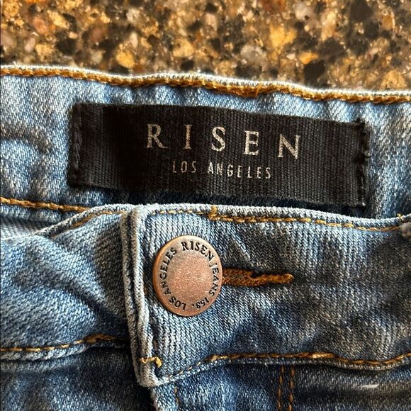 Risen High Rise Distressed Jean Shorts - Picture 2 of 6
